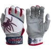 2022 Spiderz PRO Model Batting Gloves: White/Navy/Red