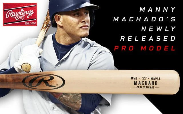 Rawlings Pro Label Manny Machado Maple Wood Baseball Bat: MM8PL - Image 2