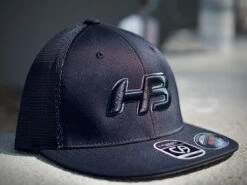 Headbanger Sports I8501 Cap America Flexfit Performance Trucker Mesh Back Hat: Blackout