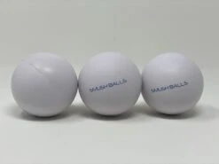 One Dozen (12) SMUSHBALLS The Ultimate Indoor & Outdoor Batting Practice Ball: White