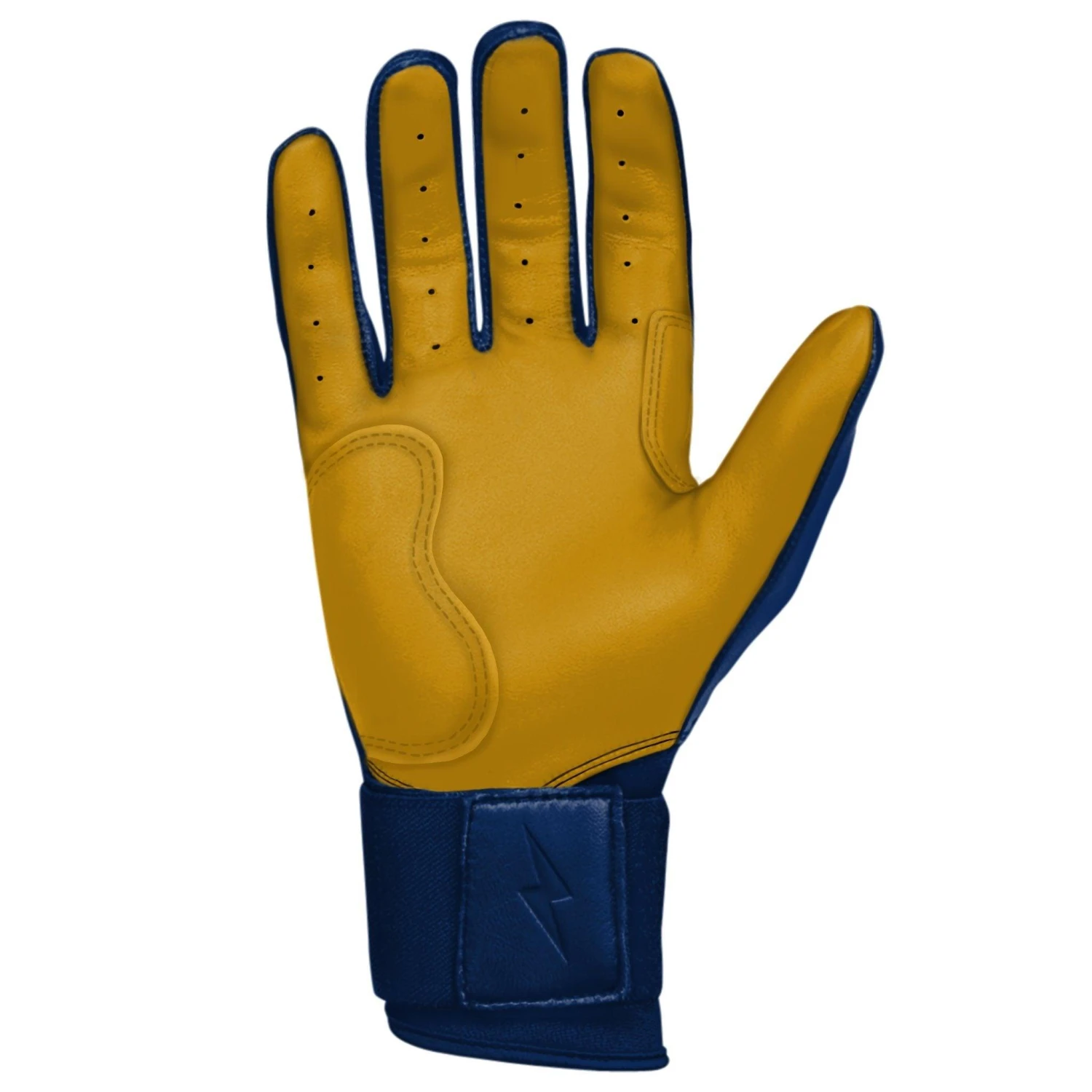 Bruce Bolt PREMIUM PRO Long Cuff Batting Gloves: Navy - Image 4