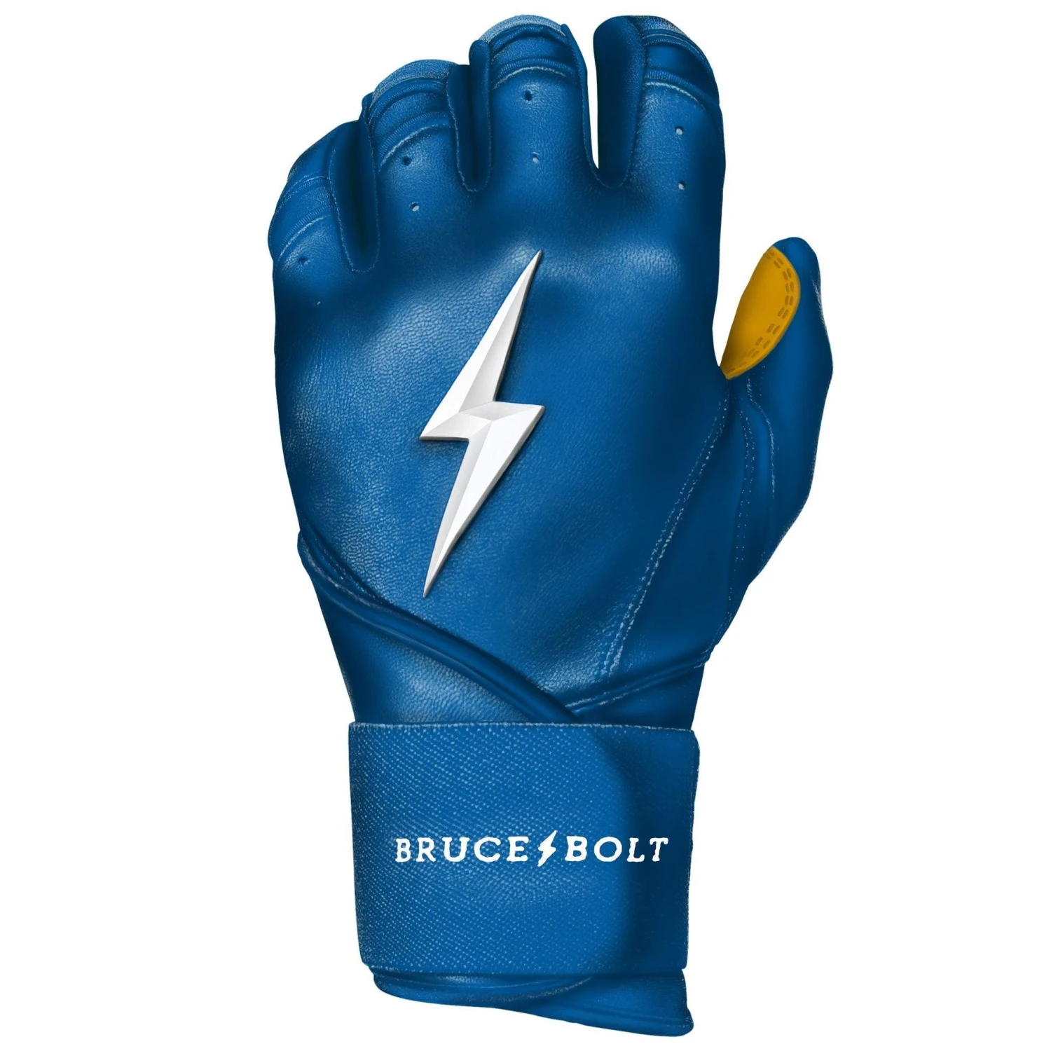 Bruce Bolt PREMIUM PRO Long Cuff Batting Gloves: Royal - Image 3
