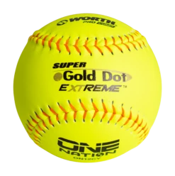Worth 12" One Nation Super Gold Dot Extreme Slowpitch Softballs (One Dozen): ON12CY