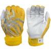 2022 Spiderz PRIZM Batting Gloves: Yellow/Silver