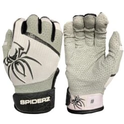 2022 Spiderz PRO Model Batting Gloves: White/Black