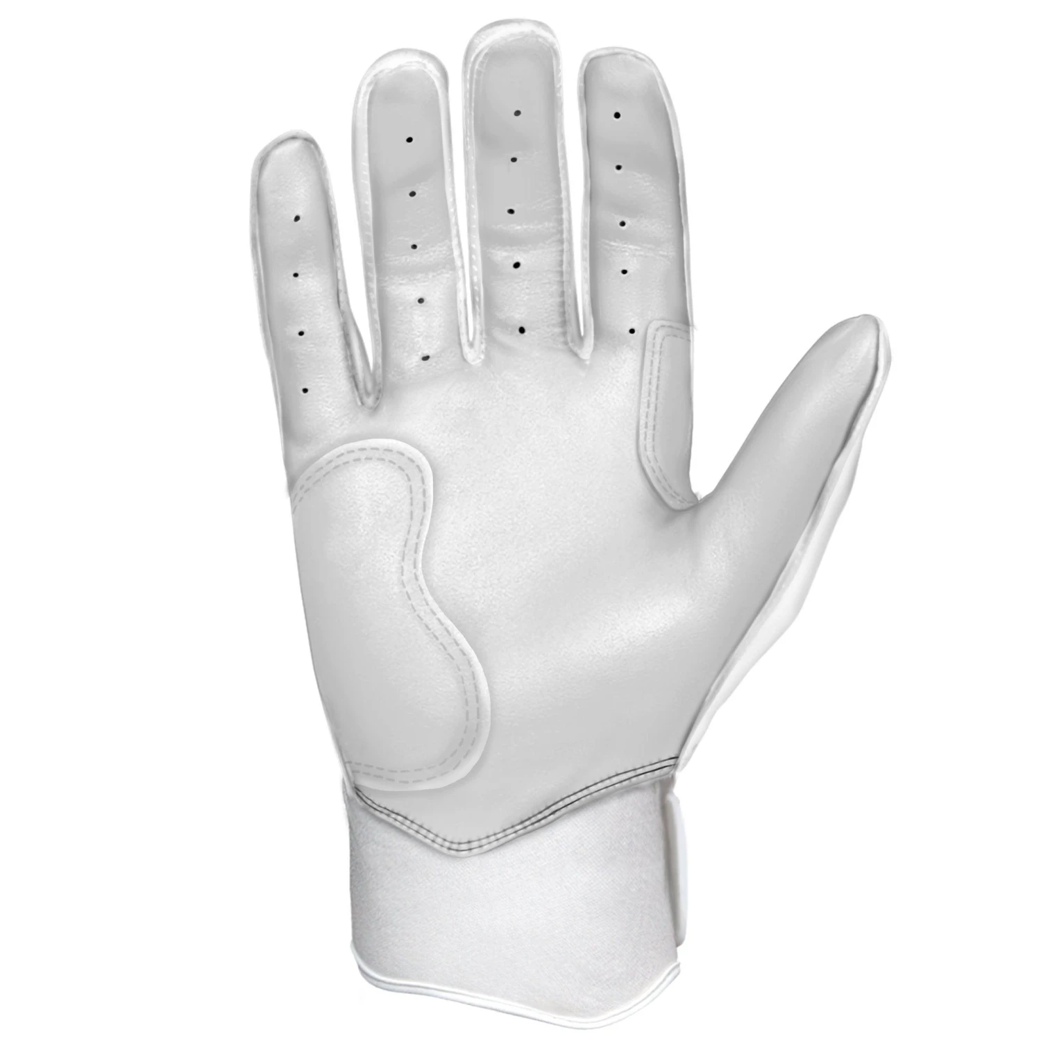 Bruce Bolt PREMIUM PRO BRINSON Series Short Cuff Batting Gloves: White - Image 3
