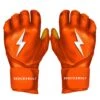 Bruce Bolt PREMIUM PRO Long Cuff Batting Gloves: Orange