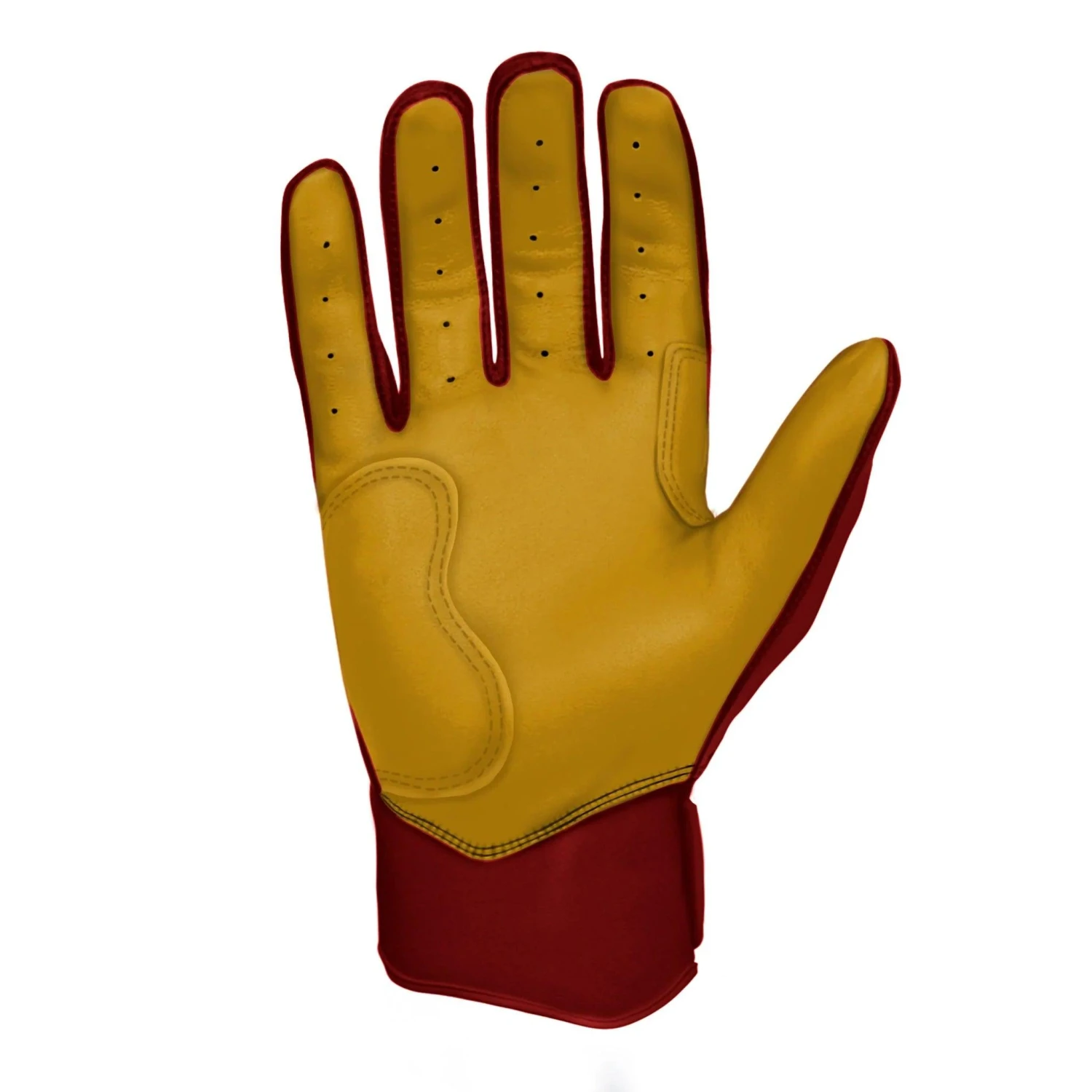 Bruce Bolt PREMIUM PRO Short Cuff Batting Gloves: Maroon - Image 3