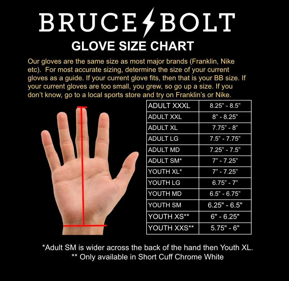 Bruce Bolt PREMIUM PRO Short Cuff Batting Gloves: Purple - Image 4